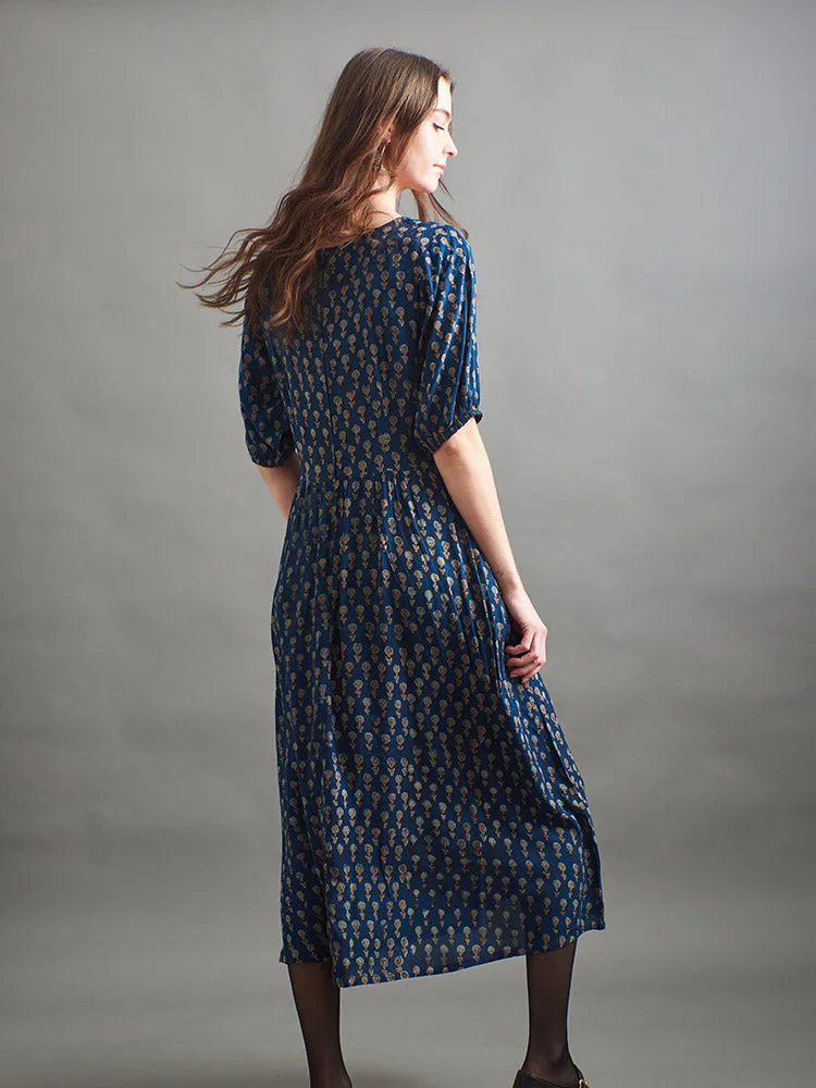 Sydney Midi Dress - Midnight Mini Floral sold by Mata Traders product image thumbnail 4