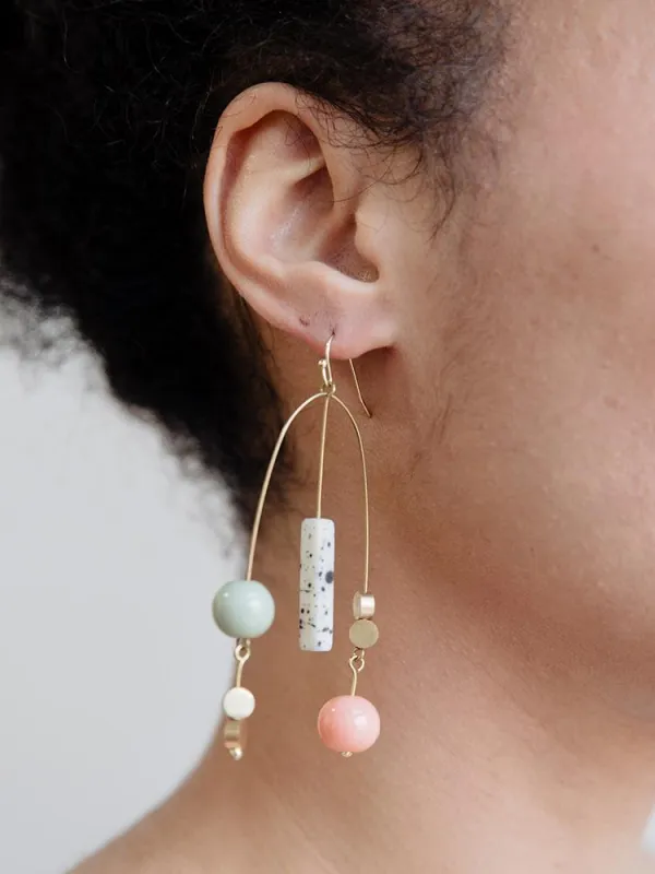 Kelsey Mobile Earrings - Gold made by Mata Traders