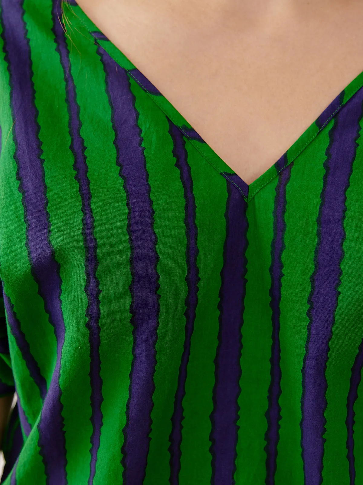 Riley V-Neck Dolman Top - Emerald sold by Mata Traders product image thumbnail 2