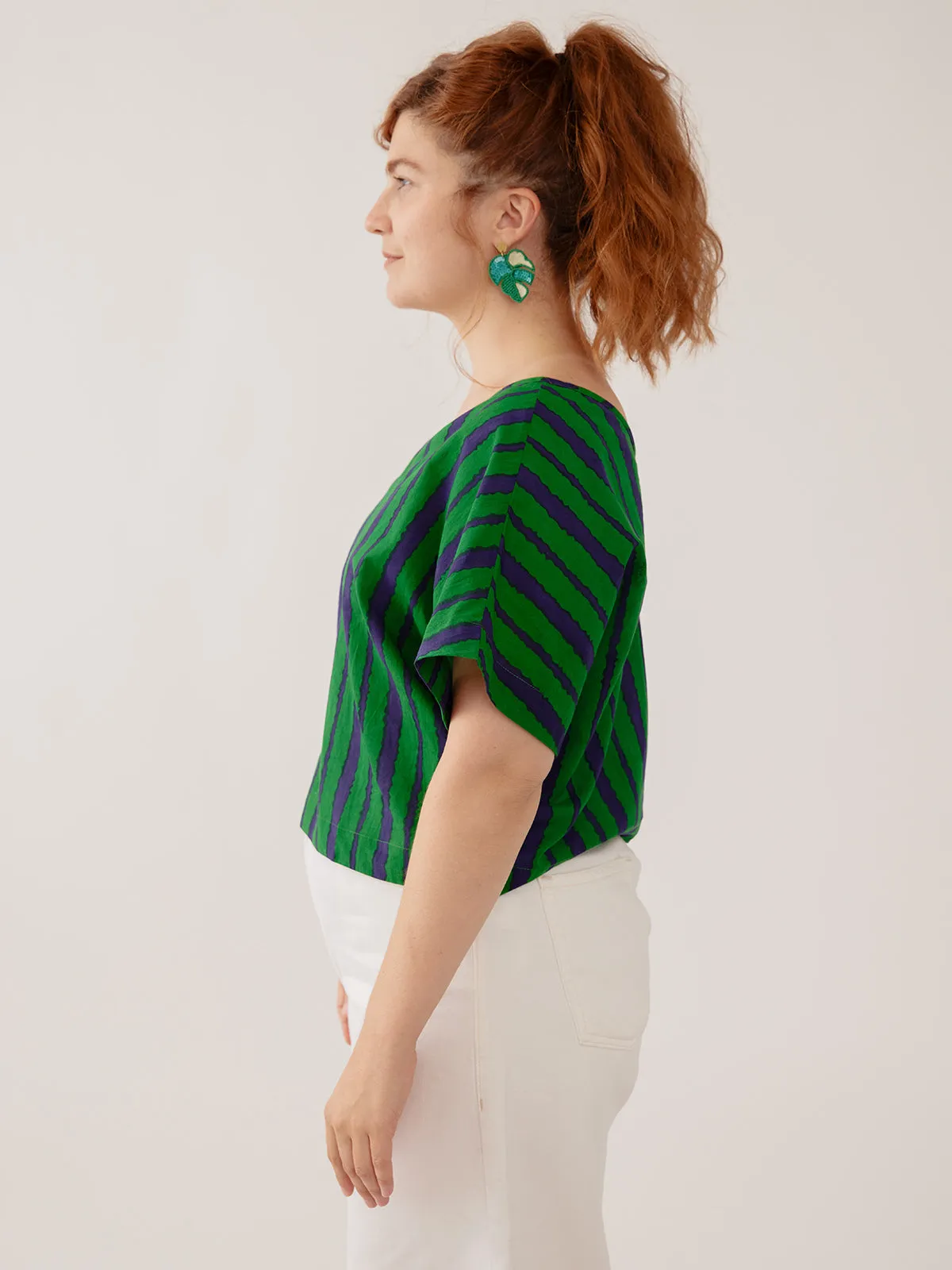 Riley V-Neck Dolman Top - Emerald sold by Mata Traders product image thumbnail 4