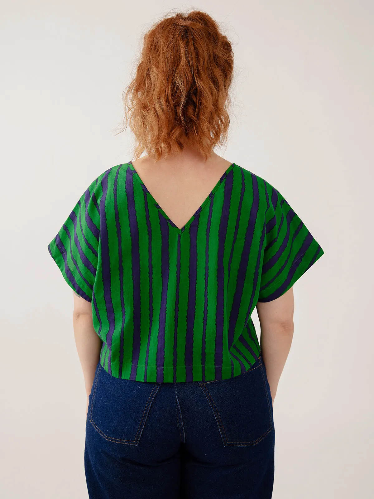 Riley V-Neck Dolman Top - Emerald sold by Mata Traders product image thumbnail 5