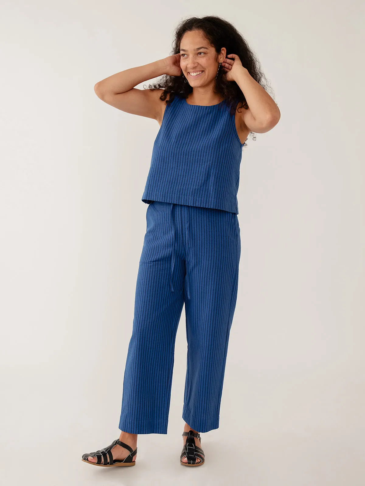 Emmy Drawstring Pant - Cerulean Stripe sold by Mata Traders product image thumbnail 5