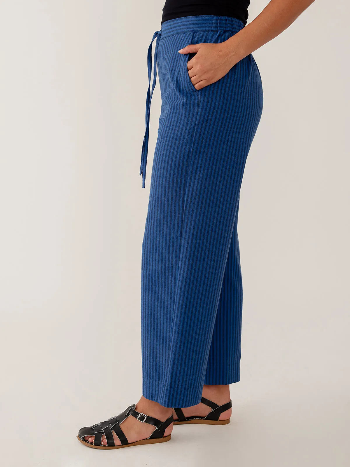 Emmy Drawstring Pant - Cerulean Stripe sold by Mata Traders product image thumbnail 3