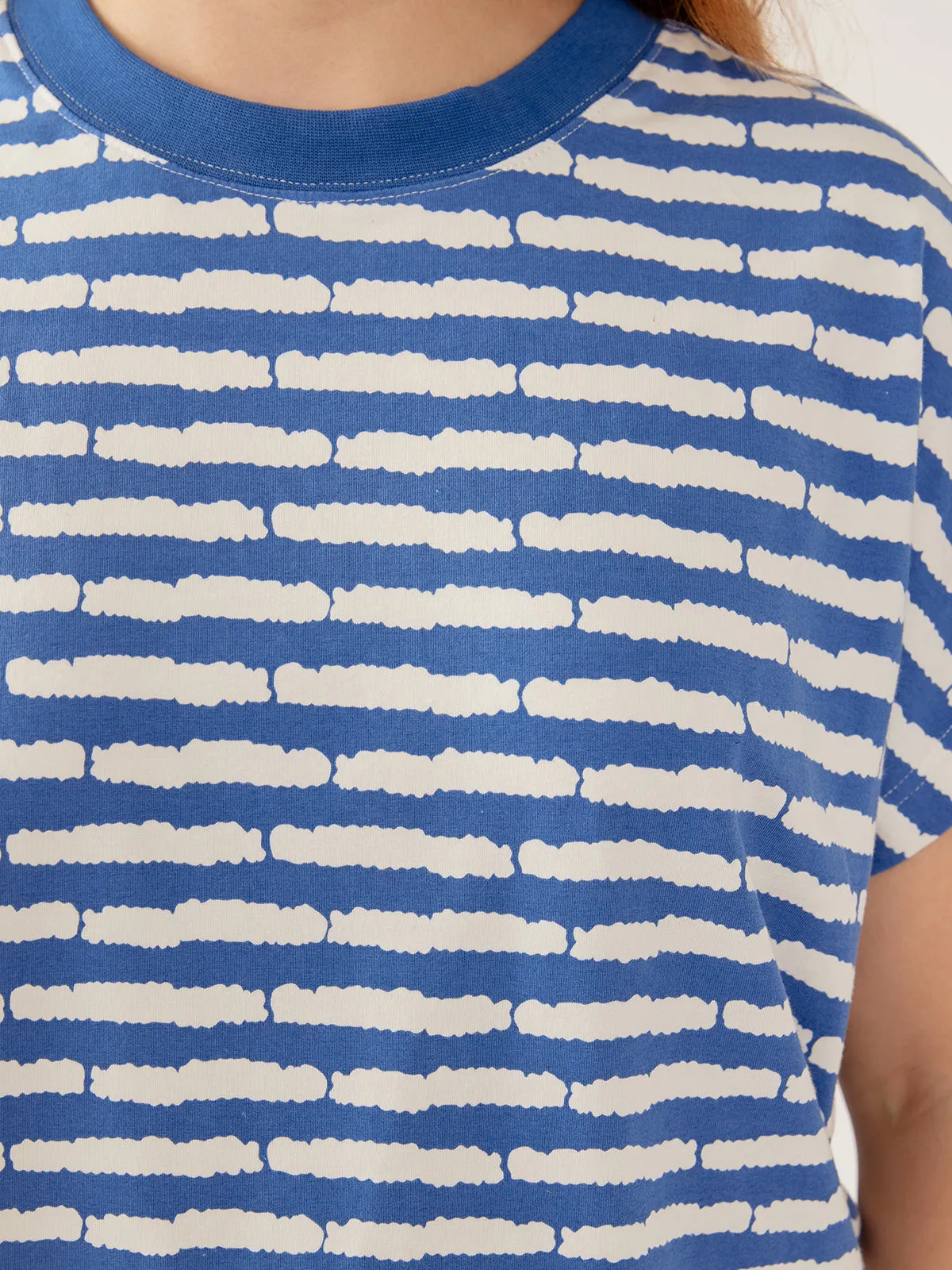 Caitlin Top - Cobalt Split Stripe sold by Mata Traders product image thumbnail 3