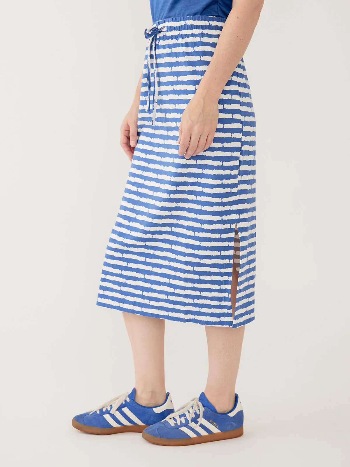 Isla Skirt - Cobalt Split Stripe sold by Mata Traders product image thumbnail 3
