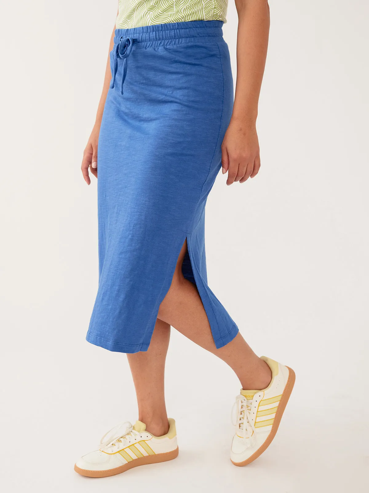 Isla Skirt - Cerulean Slub sold by Mata Traders product image thumbnail 3