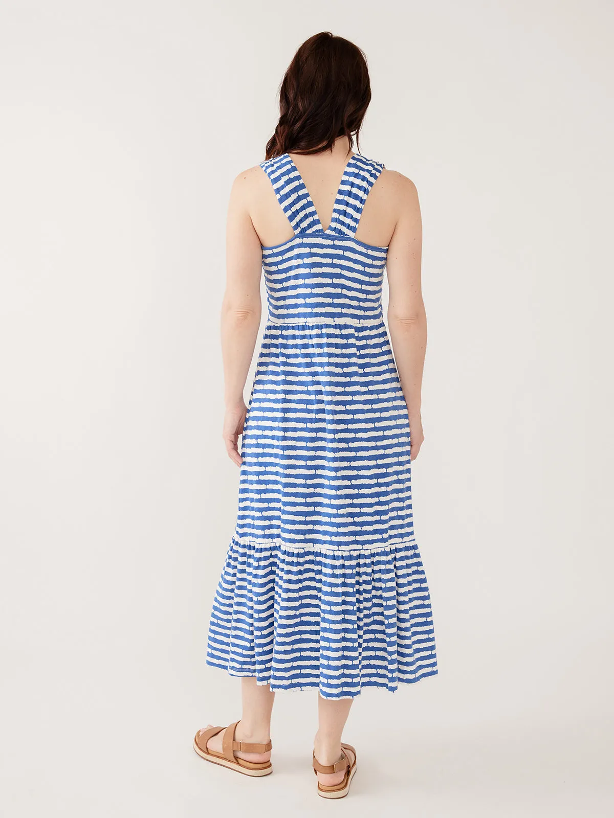 Opal Dress - Cobalt Split Stripe sold by Mata Traders product image thumbnail 4
