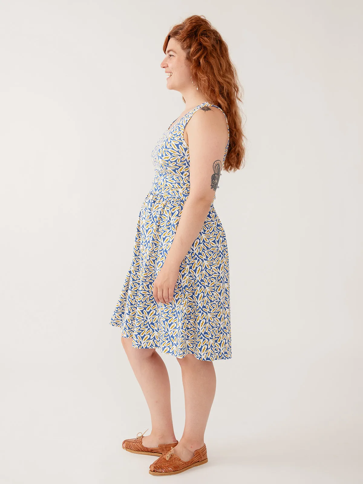 Asheville Dress - Fern Beats Blue sold by Mata Traders product image thumbnail 3