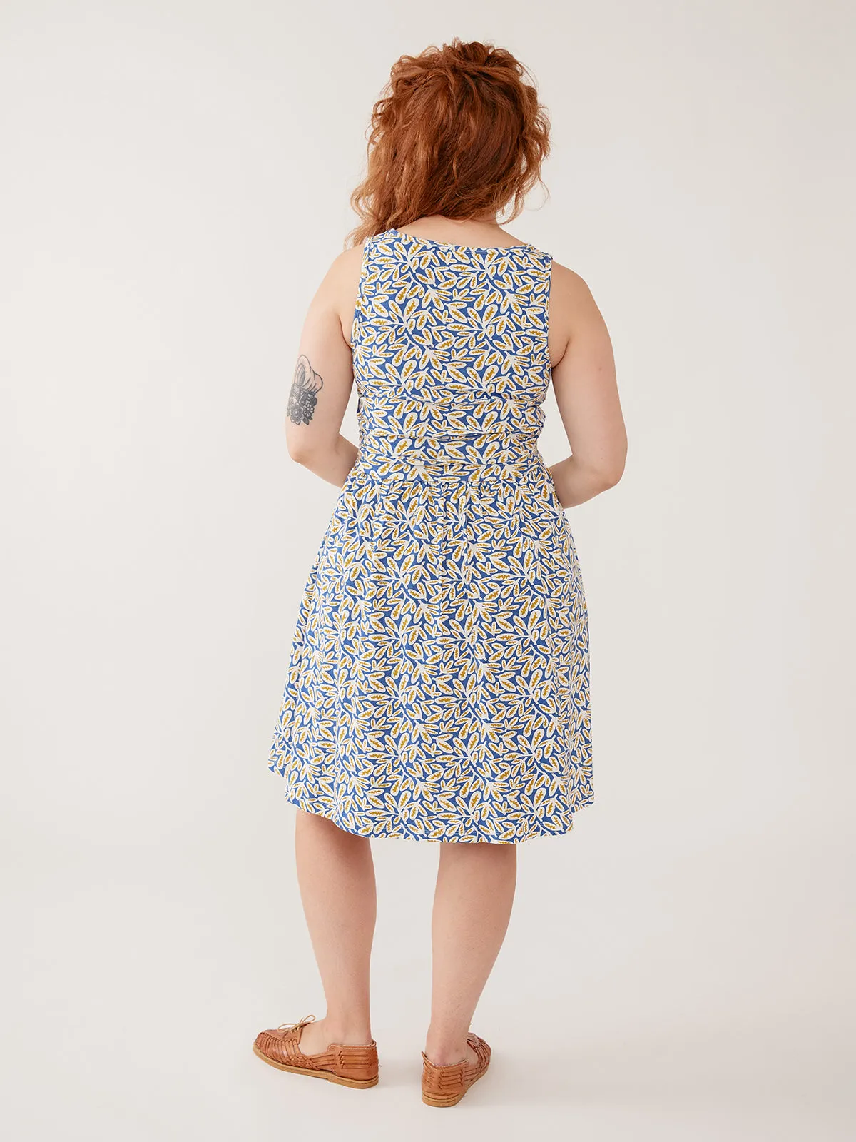 Asheville Dress - Fern Beats Blue sold by Mata Traders product image thumbnail 4