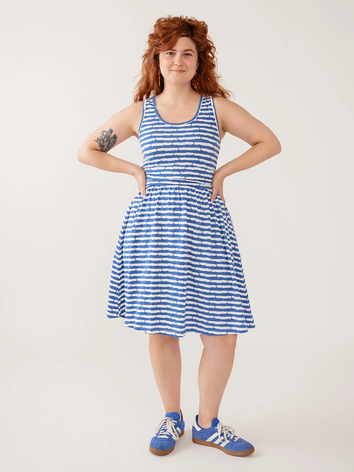 Asheville Dress - Cobalt Split Stripe sold by Mata Traders product image thumbnail 5
