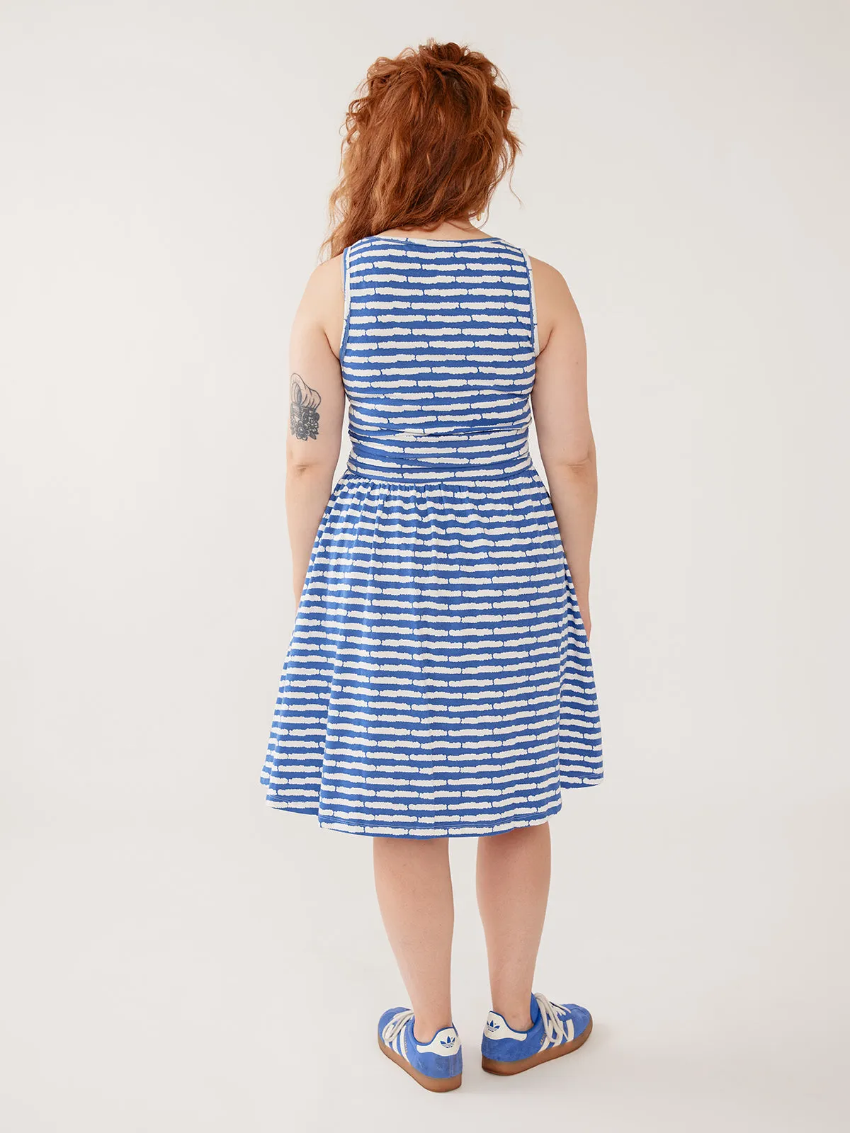 Asheville Dress - Cobalt Split Stripe sold by Mata Traders product image thumbnail 4