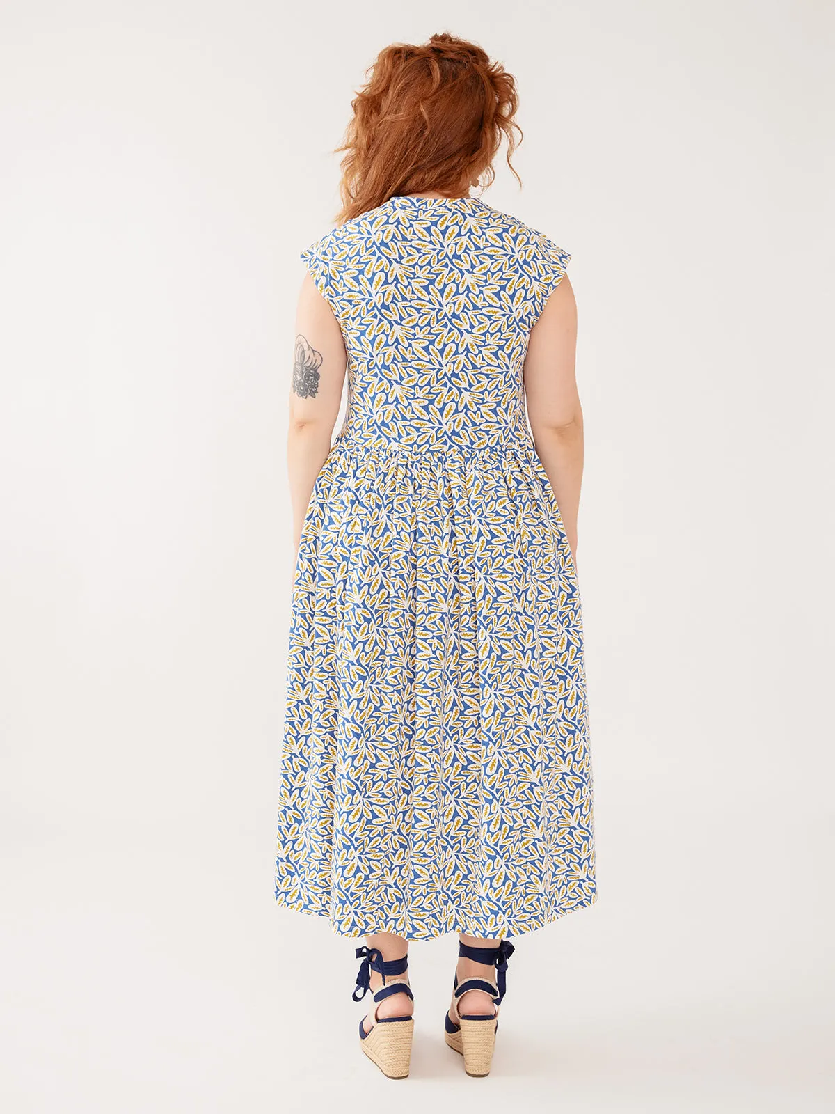 Claudia Dress - Fern Beats Blue sold by Mata Traders product image thumbnail 4