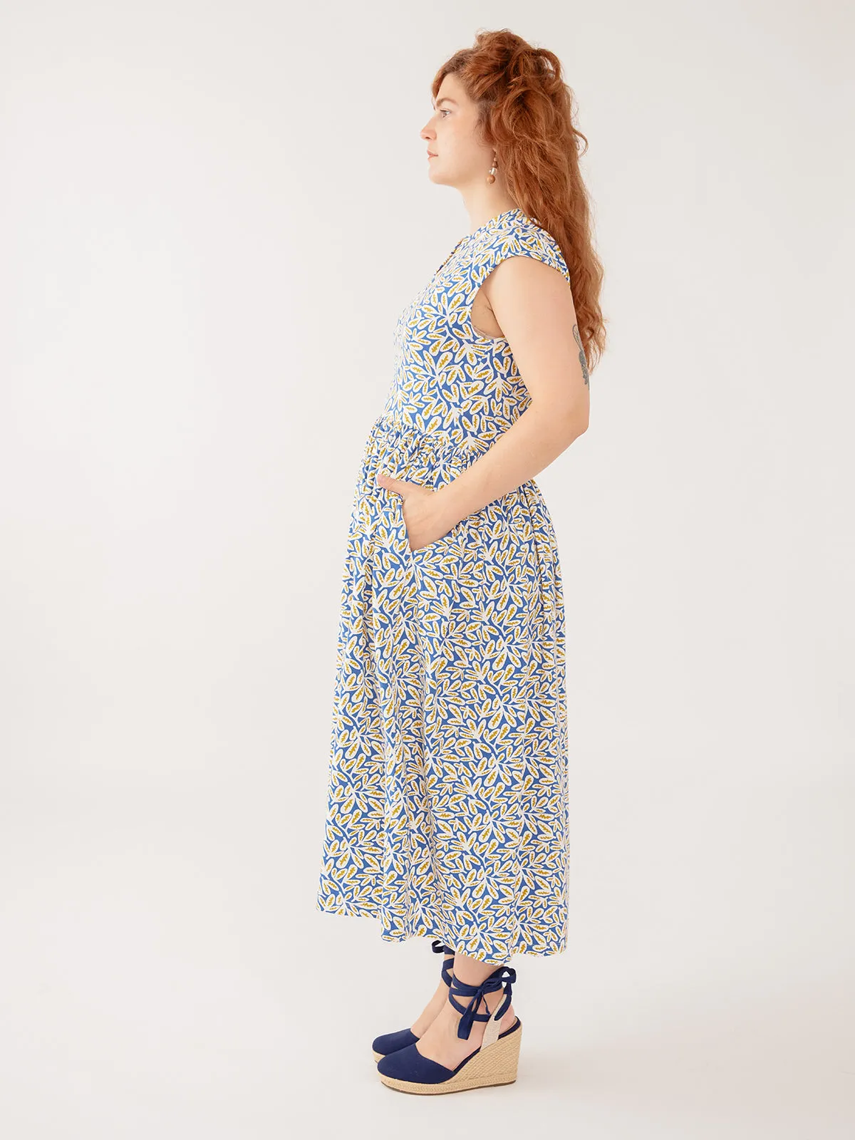 Claudia Dress - Fern Beats Blue sold by Mata Traders product image thumbnail 3