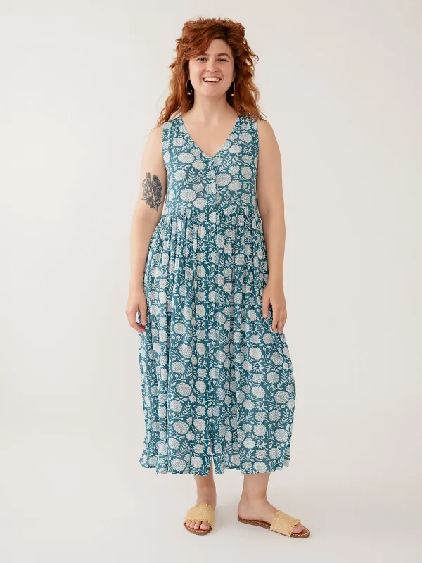 Olivia Dress - Teal Modal made by Mata Traders