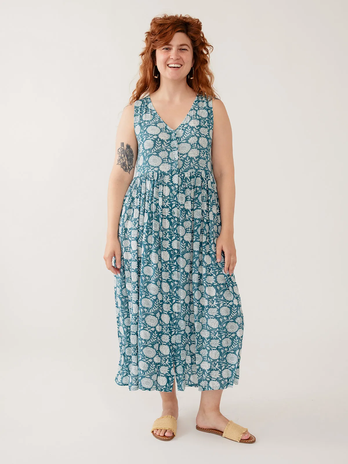 Olivia Dress - Teal Modal sold by Mata Traders