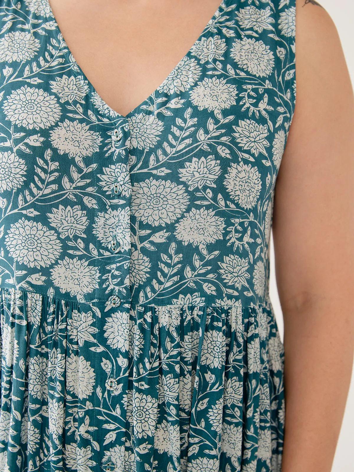 Olivia Dress - Teal Modal sold by Mata Traders product image thumbnail 2