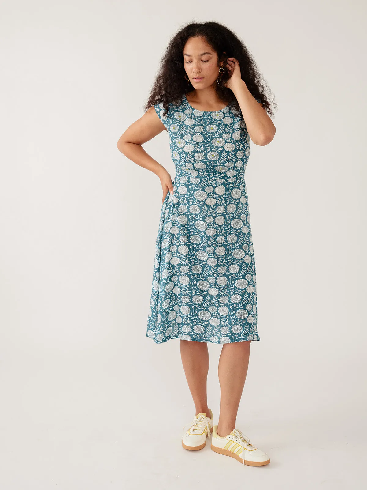 Marseille Dress - Teal Modal sold by Mata Traders product image thumbnail 3