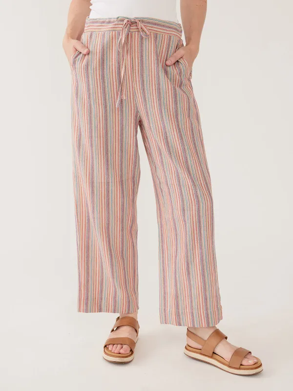 Emmy Drawstring Pant - Confetti Stripe made by Mata Traders