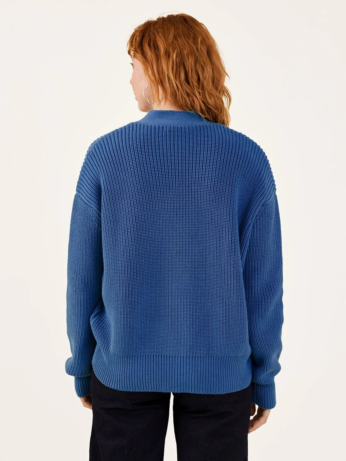 Fisherman Cardigan - Cerulean Cotton sold by Mata Traders product image thumbnail 3