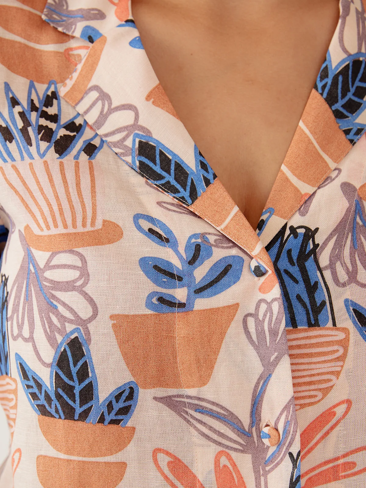 Camp Shirt - Pastel Cacti sold by Mata Traders product image thumbnail 2