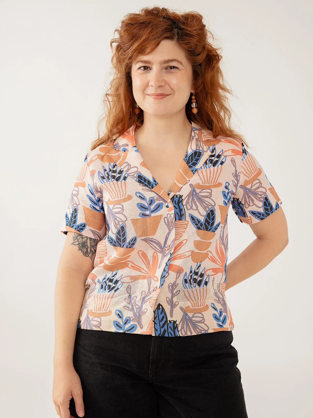 Camp Shirt - Pastel Cacti sold by Mata Traders product image thumbnail 3