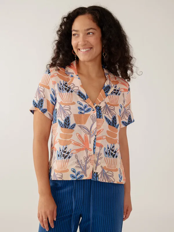 Camp Shirt - Pastel Cacti made by Mata Traders