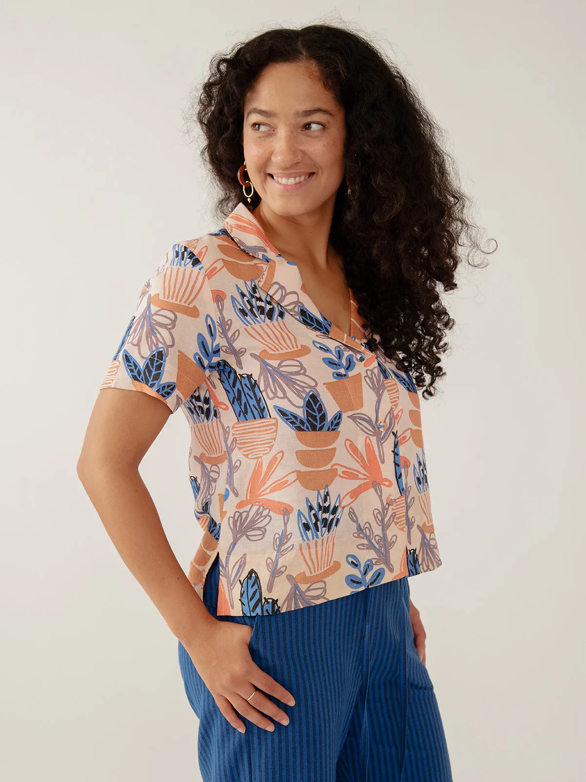 Camp Shirt - Pastel Cacti sold by Mata Traders product image thumbnail 4