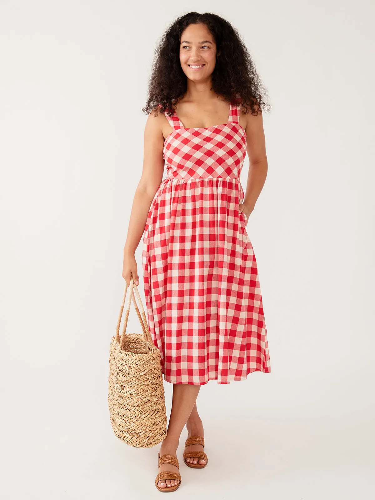 Nikita Dress - Red Gingham sold by Mata Traders product image thumbnail 3