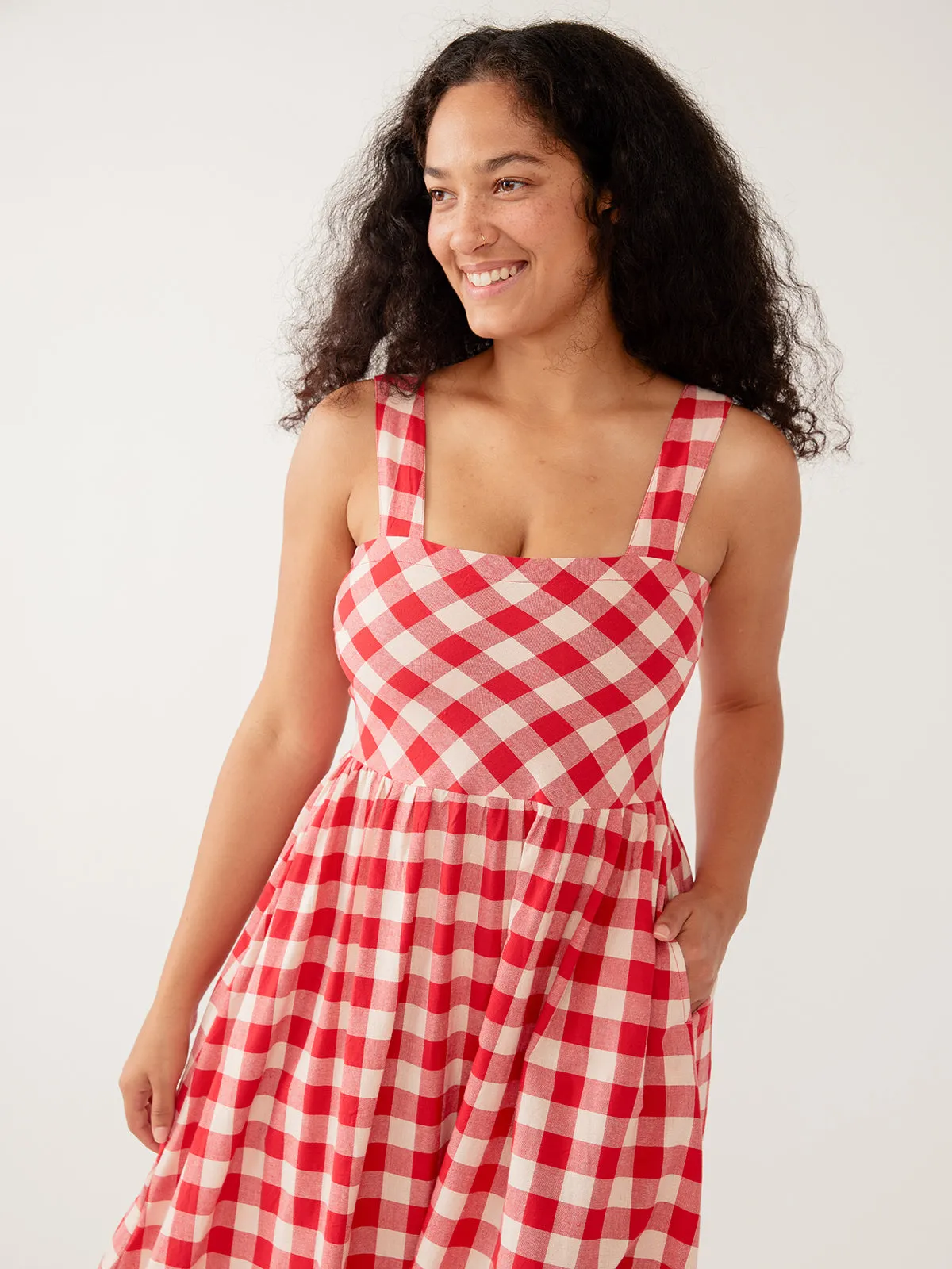 Nikita Dress - Red Gingham sold by Mata Traders product image thumbnail 2