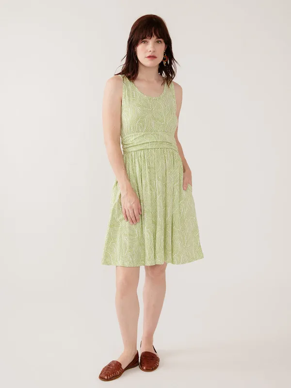 Asheville Dress - Pear Waves Jersey made by Mata Traders