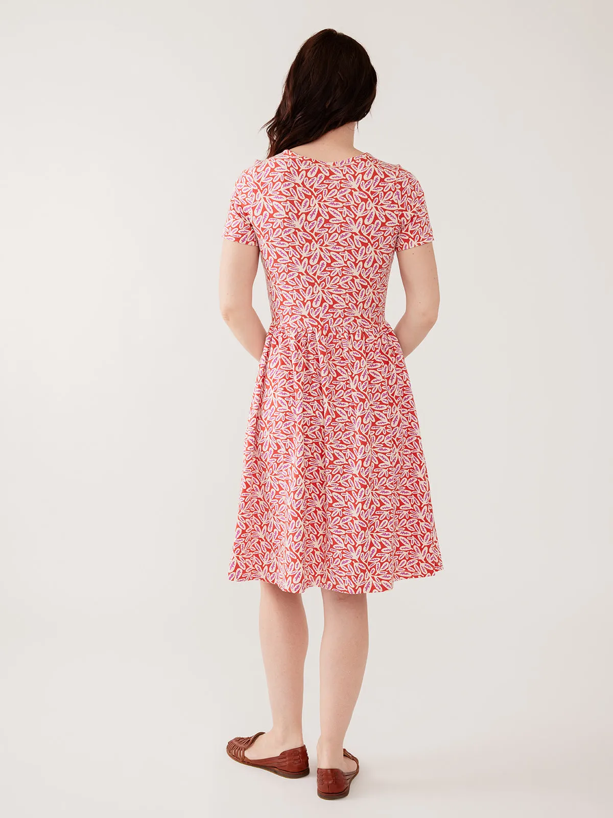 Izzy Wrap Dress - Fern Beats Tangerine sold by Mata Traders product image thumbnail 4