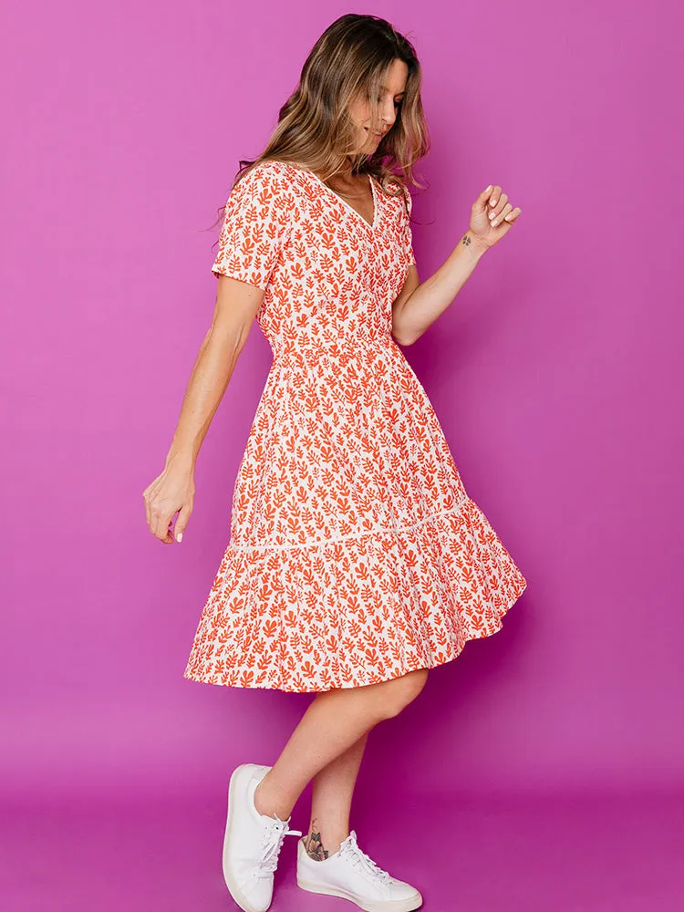 Lydia Dress - Mod Reef Poppy sold by Mata Traders