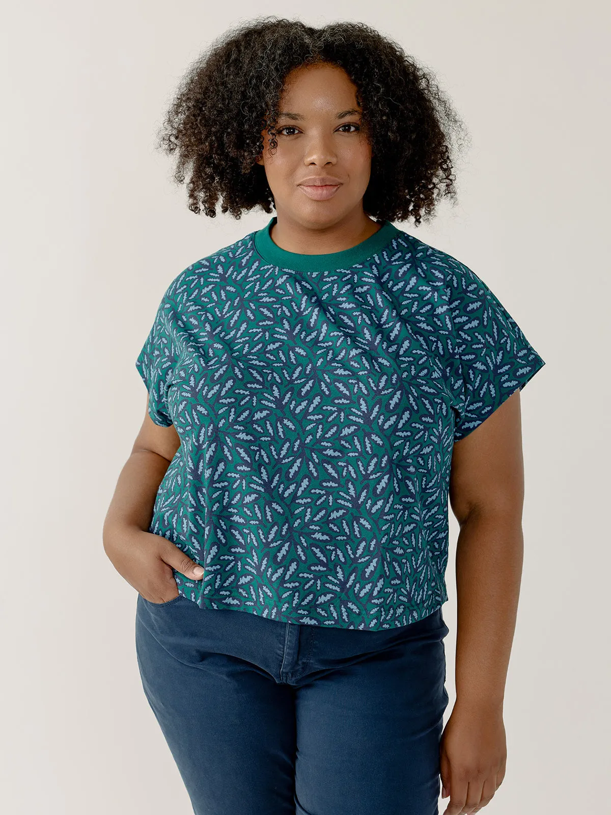 Caitlin Top - Fern Beats Emerald sold by Mata Traders product image thumbnail 4