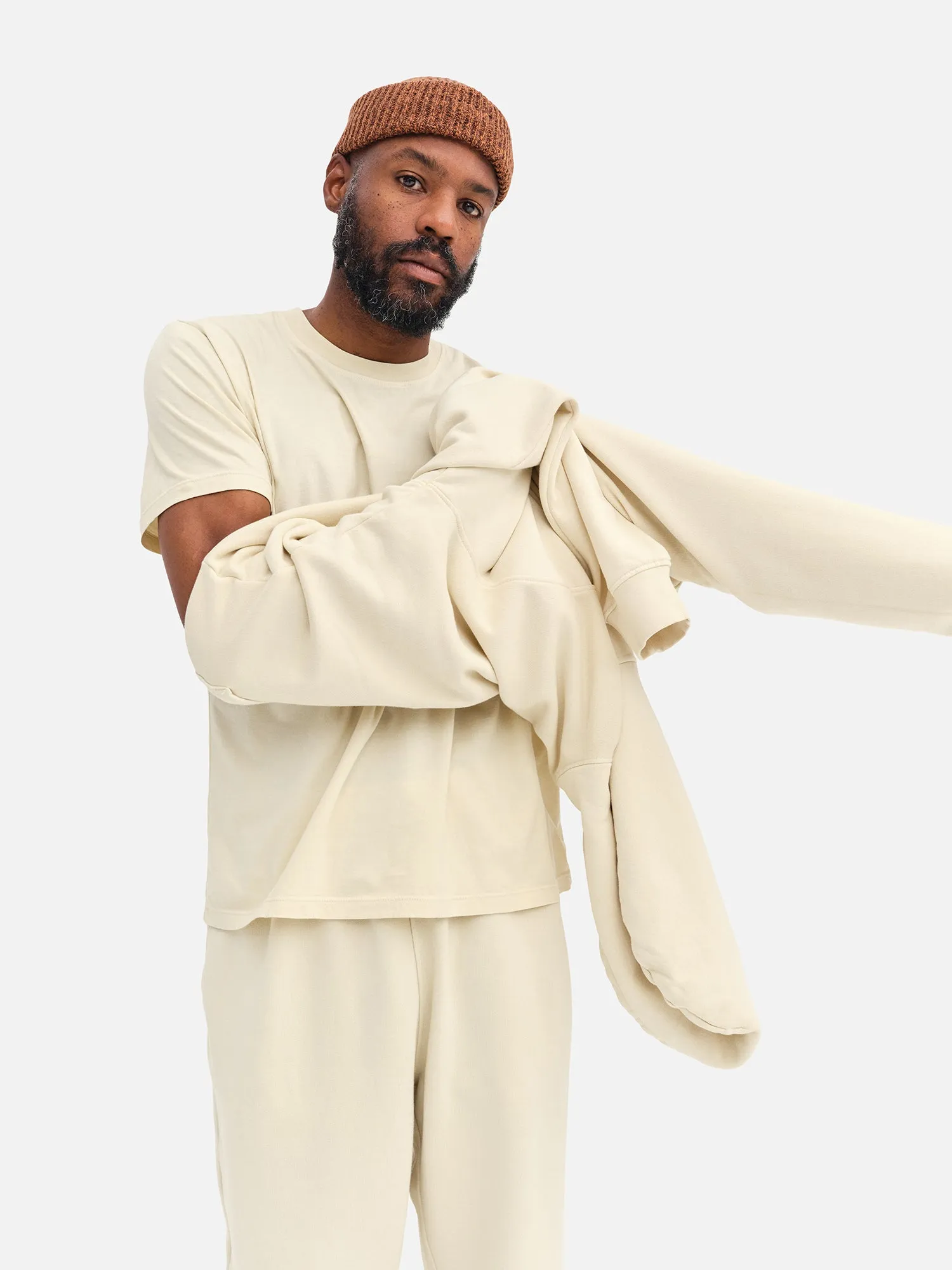 Men's Organic Fleece Hoodie sold by MATE the Label product image thumbnail 3