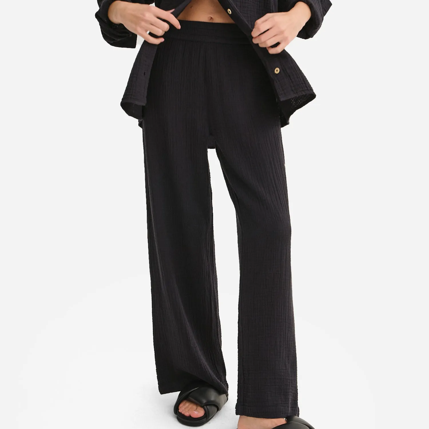 Organic Gauze Straight Leg Pant sold by MATE the Label