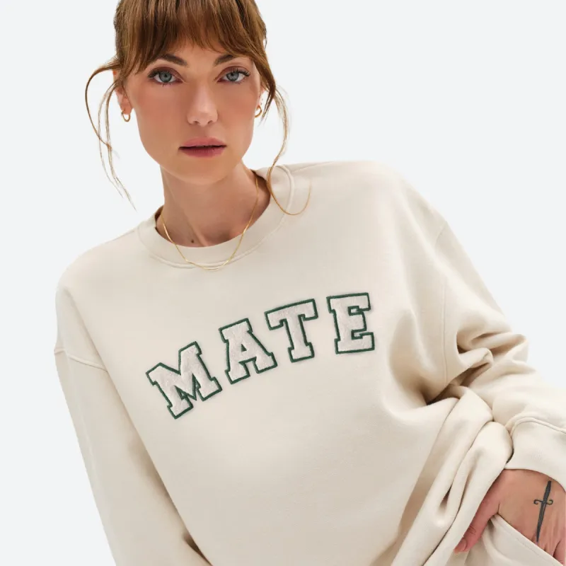 Organic Fleece Embroidered Oversized Sweatshirt sold by MATE the Label