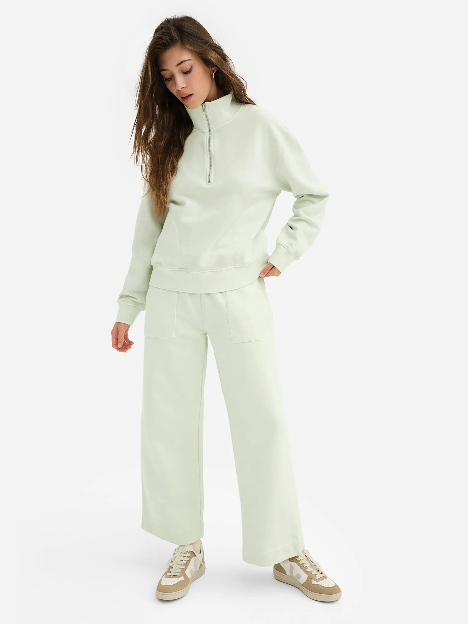 Organic Fleece Wide Leg Pant sold by MATE the Label product image thumbnail 4