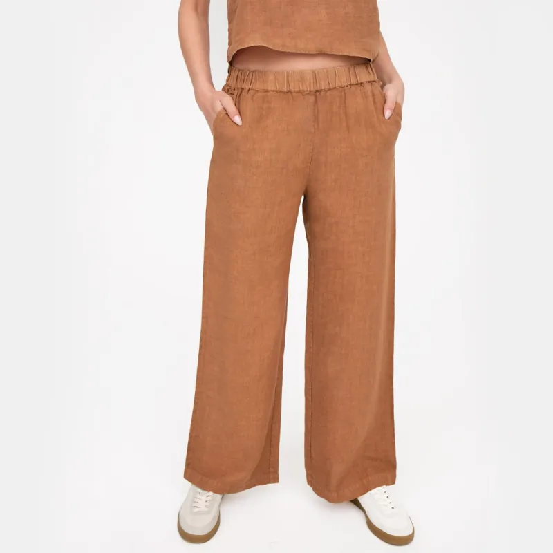 Linen Wide Leg Pant sold by MATE the Label