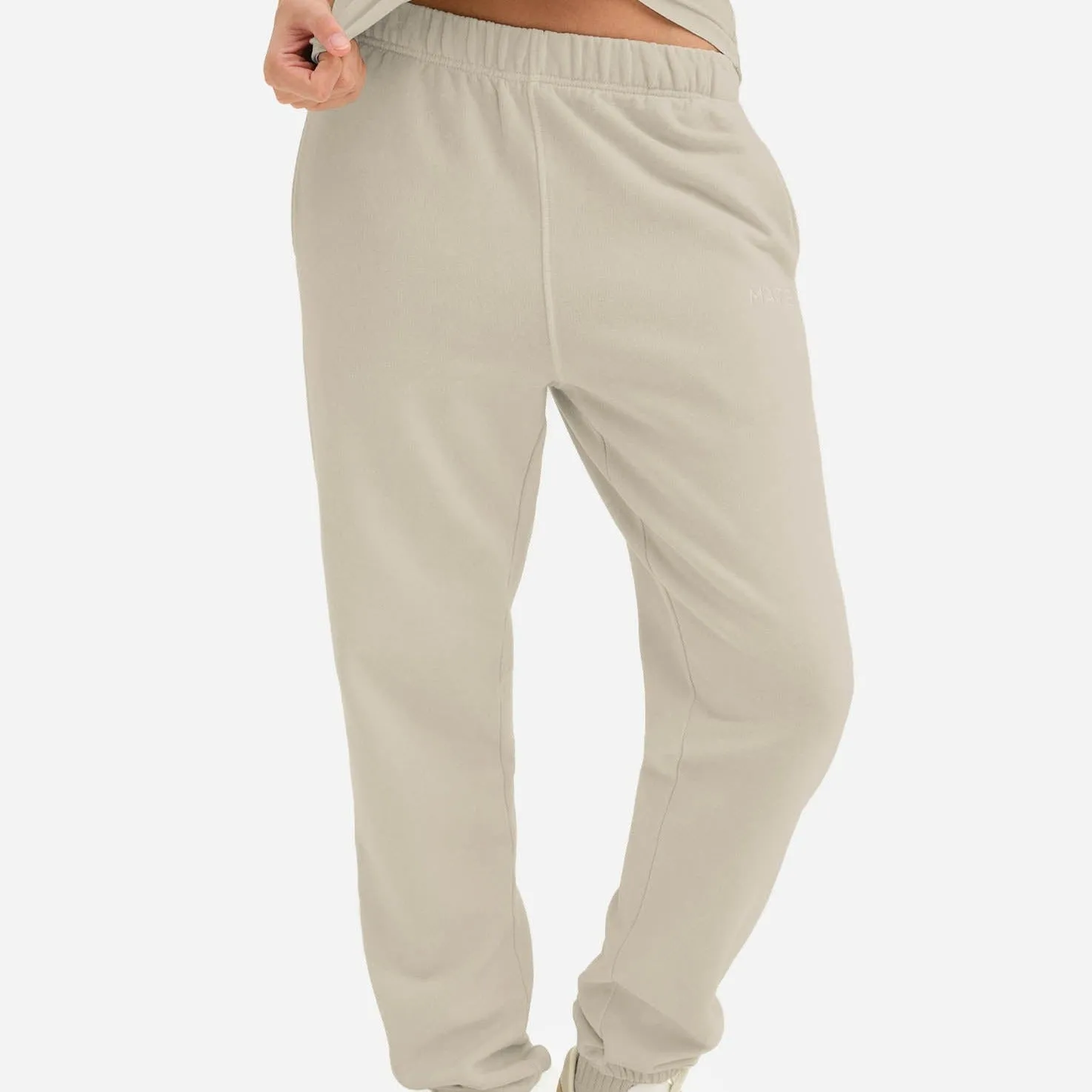 Organic Fleece Embroidered Relaxed Pocket Sweatpant sold by MATE the Label