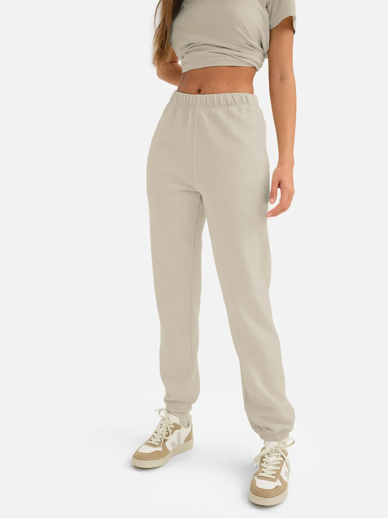 Organic Fleece Embroidered Relaxed Pocket Sweatpant sold by MATE the Label product image thumbnail 2