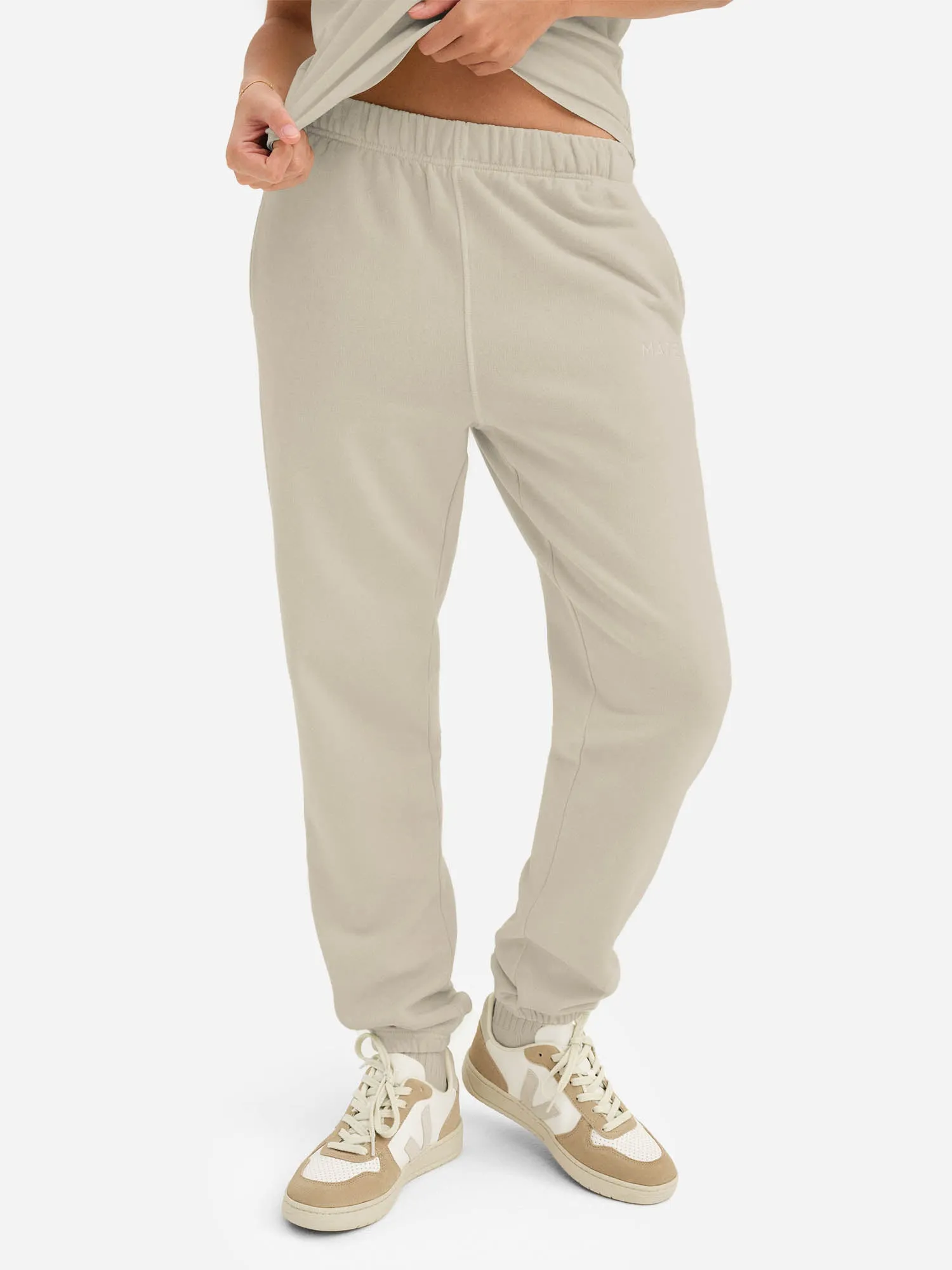Organic Fleece Embroidered Relaxed Pocket Sweatpant sold by MATE the Label product image thumbnail 4