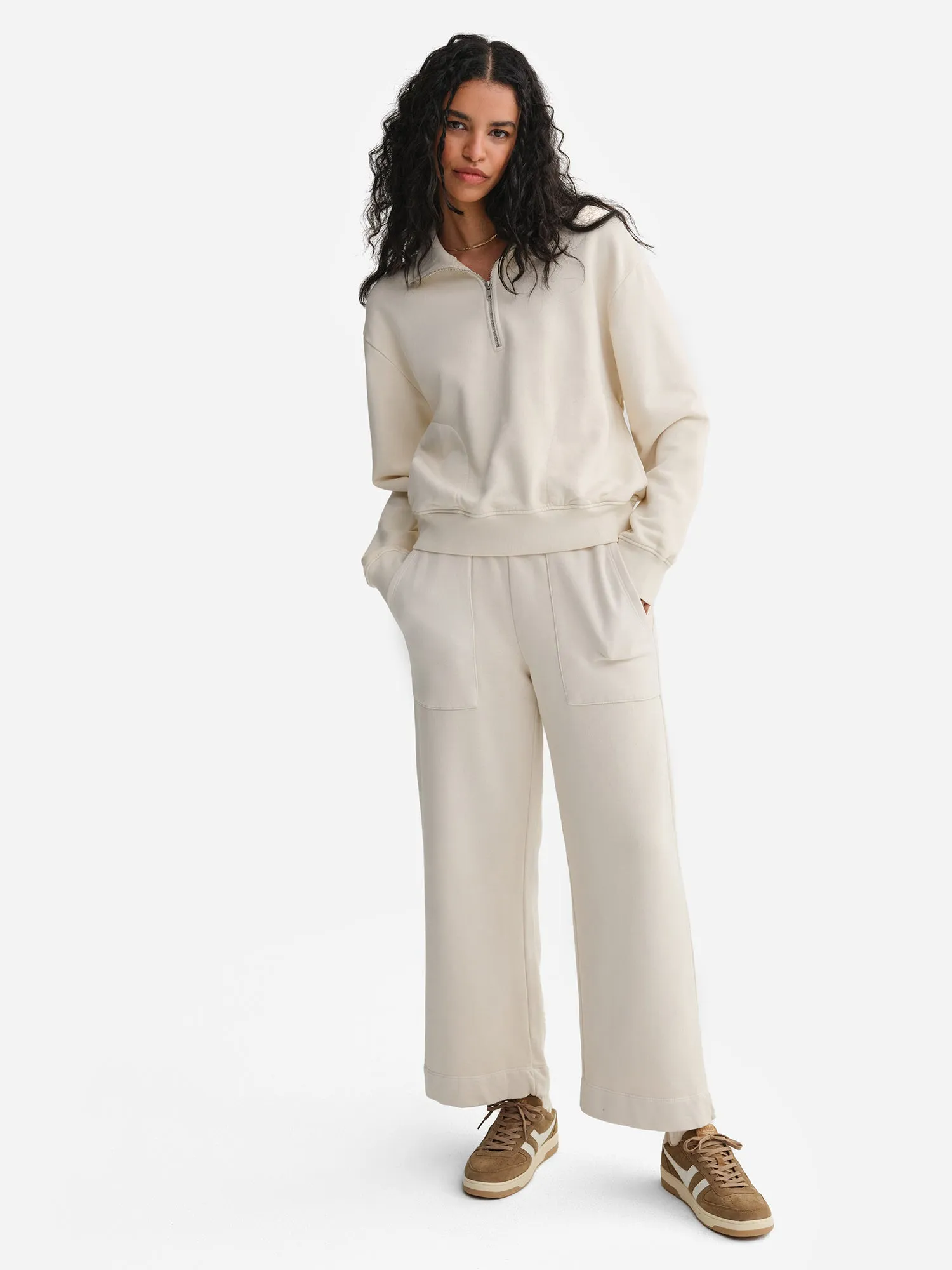 Organic Fleece Wide Leg Pant sold by MATE the Label product image thumbnail 3