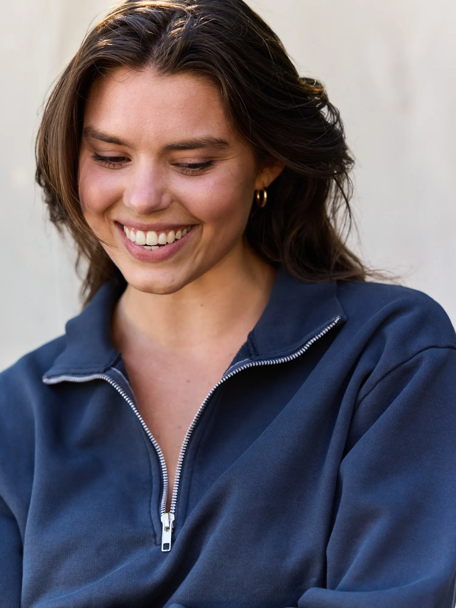 Organic Fleece Quarter Zip Sweatshirt sold by MATE the Label product image thumbnail 4