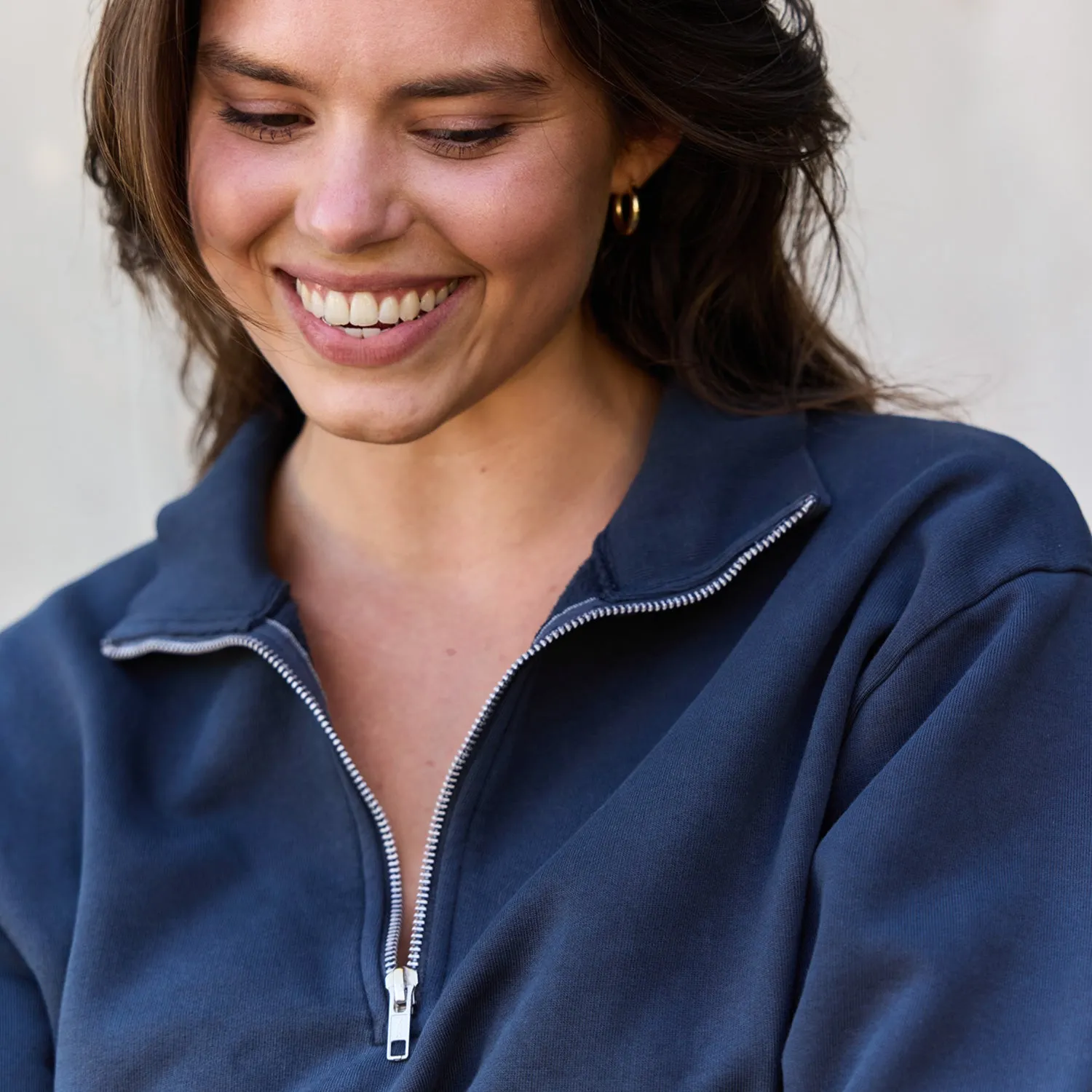 Organic Fleece Quarter Zip Sweatshirt sold by MATE the Label