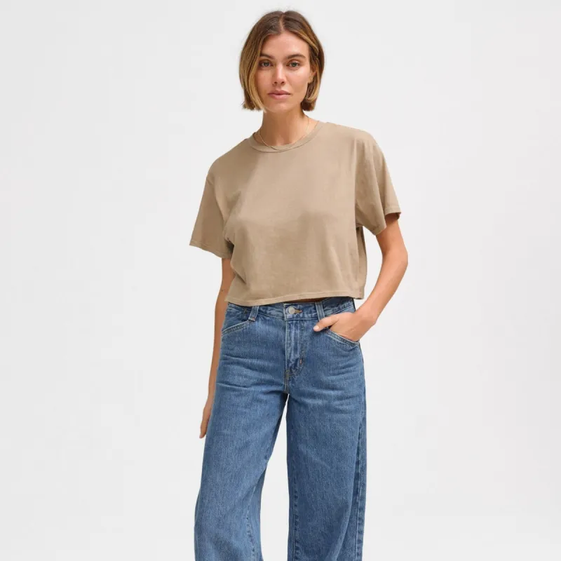 Organic Cotton Relaxed Crop Tee sold by MATE the Label