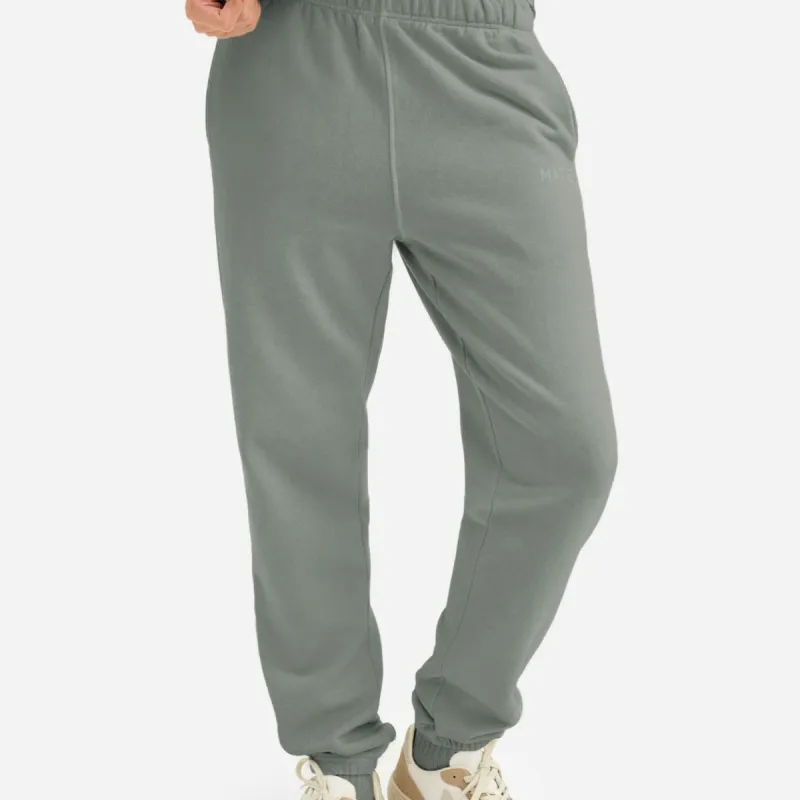Organic Fleece Embroidered Relaxed Pocket Sweatpant sold by MATE the Label