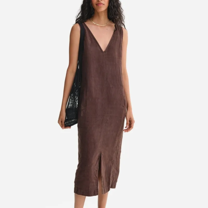 Organic Linen Tank Center Seam Dress sold by MATE the Label