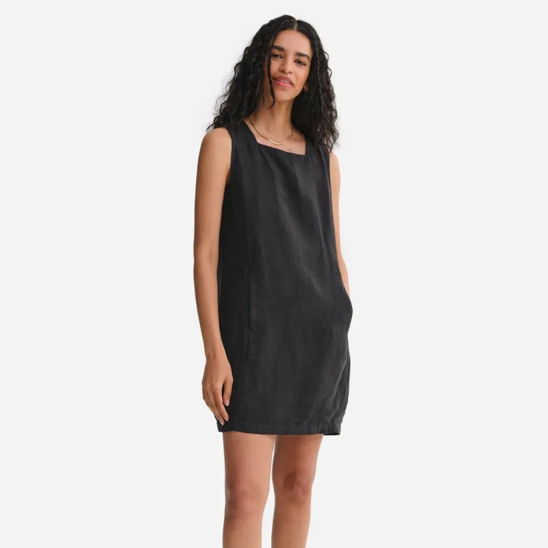 Organic Linen Square Neck Mini Dress sold by MATE the Label