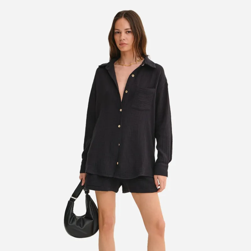 Organic Gauze Oversized Buttondown sold by MATE the Label