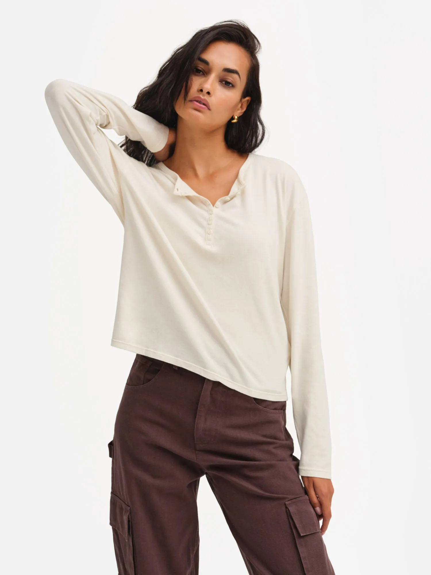 Organic Cotton Henley Tee sold by MATE the Label product image thumbnail 2